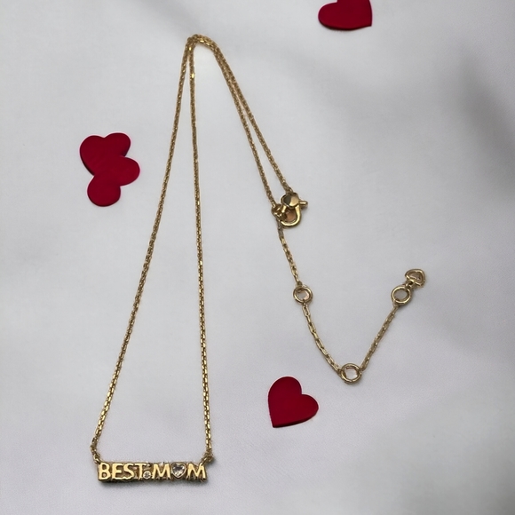 🏷NWT Kate ♠️ "BEST❤️MOM" Necklace - Picture 2 of 9